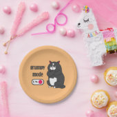 太った猫の不機嫌おもしろいモード ペーパープレート (パーティー)