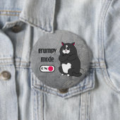 太った猫の不機嫌おもしろいモード 缶バッジ (インサイチュ)