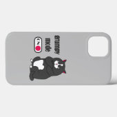 太った猫の不機嫌おもしろいモード Case-Mate iPhoneケース (裏面 (横))