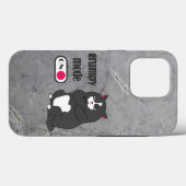 太った猫の不機嫌おもしろいモード Case-Mate iPhoneケース (裏面 (横))