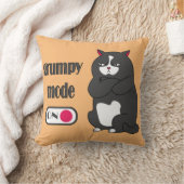太った猫の装飾用クッションのおもしろい不機嫌なモード クッション (ブランケット)