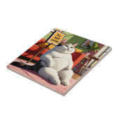 太った猫を邪魔しないおもしろい タイル (側面)