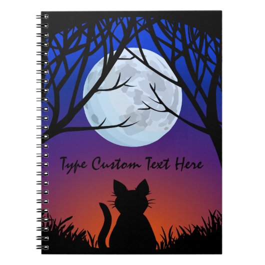 太った猫ノートパーソナライズされたかわいい猫ノート ノートブック (正面)