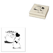 太った猫사랑해요韓国であなたが大好き ラバースタンプ (押印)