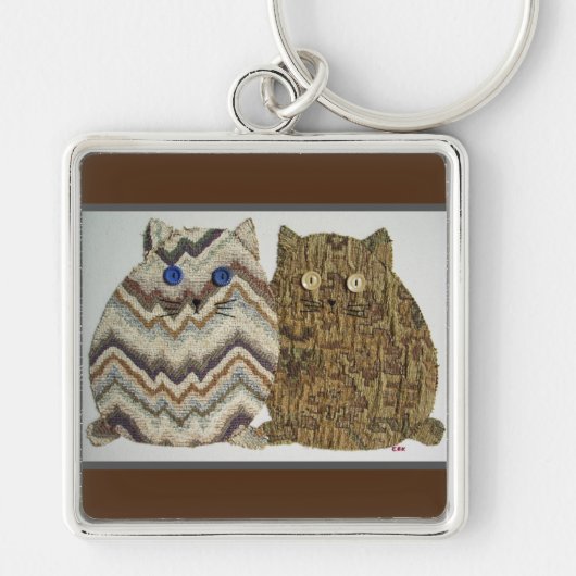 太った猫2 #1 キーホルダー (正面)