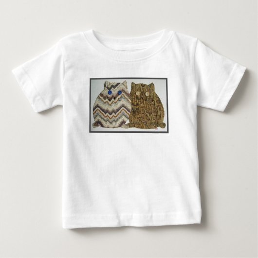 太った猫2 #1 ベビーTシャツ (正面)