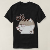 太った猫・あみ太った猫OKおもしろい・猫Tシャツ Tシャツ (デザイン正面)