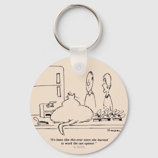 太った猫 キーホルダー (正面)