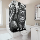 太った猫 シャワーカーテン (インサイチュ)