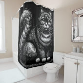 太った猫 シャワーカーテン (インサイチュ)