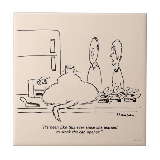 太った猫 タイル (正面)