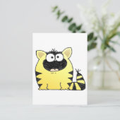 太った猫 ポストカード (スタンド正面)