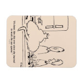 太った猫 マグネット (横)