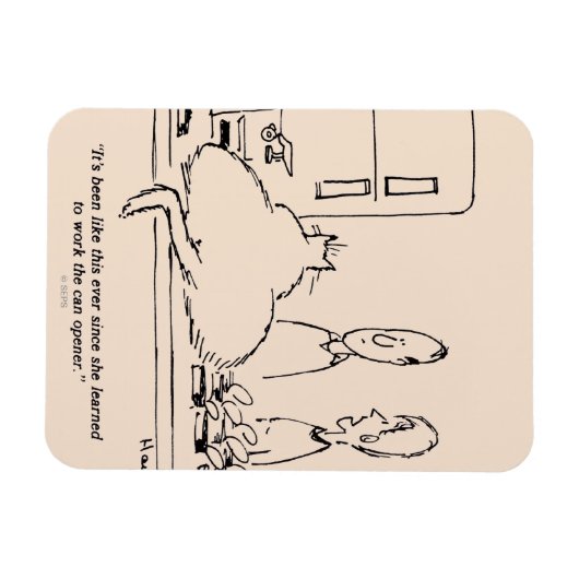 太った猫 マグネット (横)