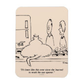 太った猫 マグネット (縦)