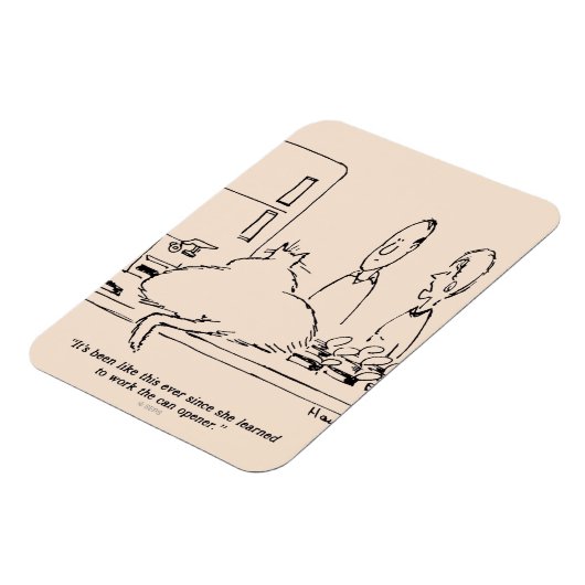 太った猫 マグネット (左側)