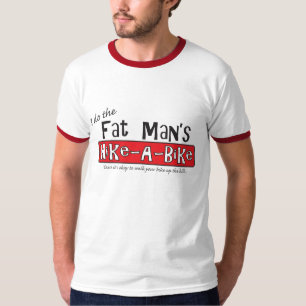 太った男のハイキング・ア・バイク Tシャツ