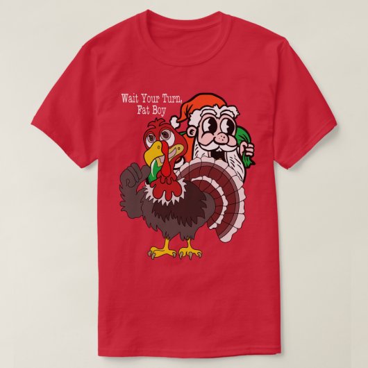 太った男の子を待て Tシャツ (デザイン正面)