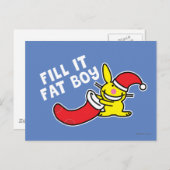 太った男の子を満たす ポストカード (正面/裏面)