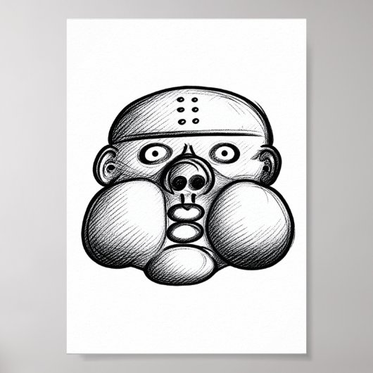 太った男性 ポスター (正面)