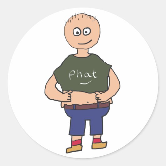太った男2 ラウンドシール (正面)