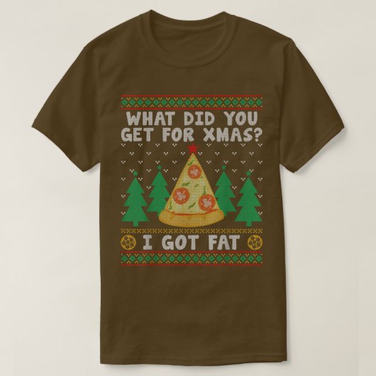 太った醜いクリスマスのクリスマスに何得を得た Tシャツ (デザイン正面)