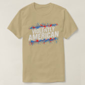 太った電気技師は激しくアメリカ人だ Tシャツ (デザイン正面)