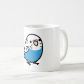 太った青いセキセイインコ - メス コーヒーマグカップ (正面右)