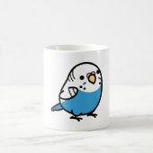 太った青いセキセイインコ - メス コーヒーマグカップ (中央)