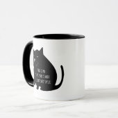 太った黒猫の自慢げな面白い引用 マグカップ (正面左)