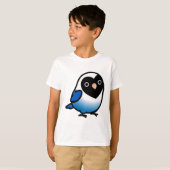 太った黒覆面コバルトラブバード Tシャツ (正面フル)