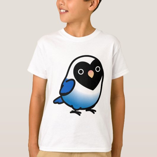 太った黒覆面コバルトラブバード Tシャツ (正面)