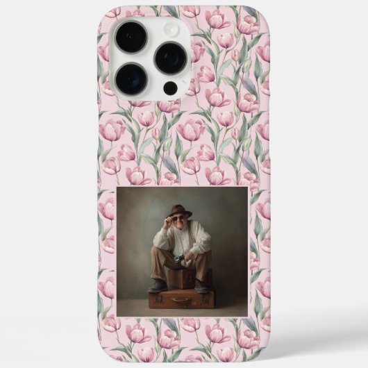 太っちょなメイド・オブ・オナーのためのチューリップ写真ギフト Case-Mate iPhoneケース (裏面)