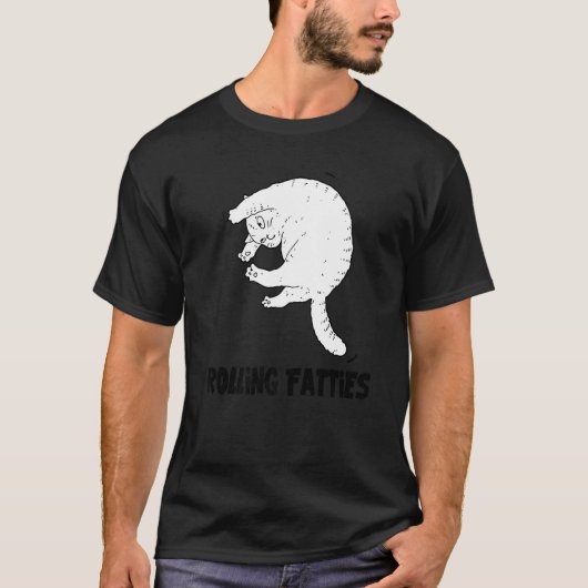 太っちょにゃんこ 服 ネコパパ ネコママ Tシャツ (正面)