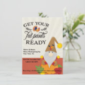 太っちょパンツの感謝祭招待状 編集可能 招待状 (スタンド正面)