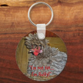 「太ってない…フワフワ！」 キーホルダー (正面)