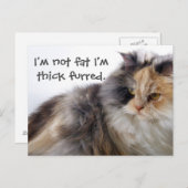 太ってない!毛が厚いだけ ポストカード (正面/裏面)