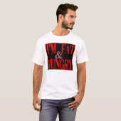 太って腹が減った Tシャツ (正面フル)
