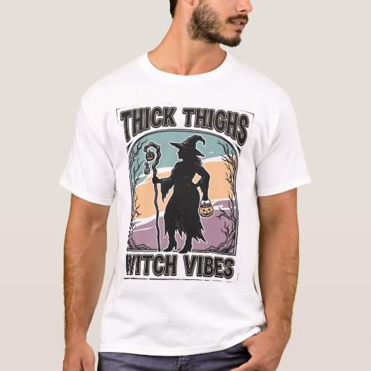 太ももが厚い魔女の気配のあるヴィンテージ・ハロウィンTシャツ_1 Tシャツ (正面)