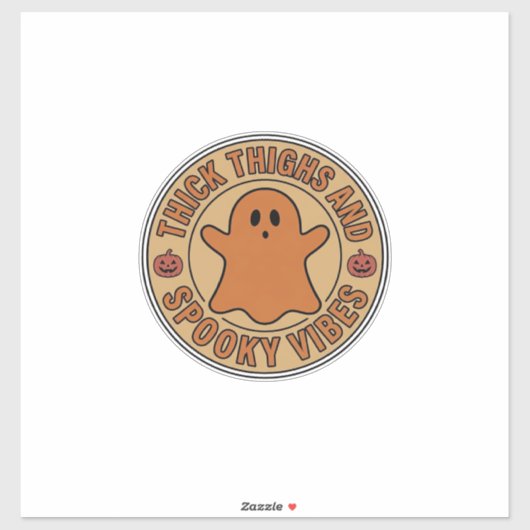 太ももとおばけのハロウィンTシャツ_ シール (シート)