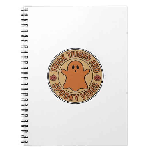太ももとおばけのハロウィンTシャツ_ ノートブック (正面)