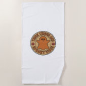 太ももとおばけのハロウィンTシャツ_ ビーチタオル (正面)