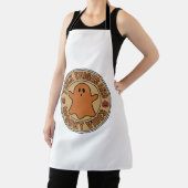 太ももとスプーキーな雰囲気の幽霊ハロウィンTシャツ_ エプロン (インサイチュ)