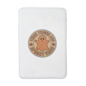 太ももとスプーキーな雰囲気の幽霊ハロウィンTシャツ_ バスマット (正面縦)