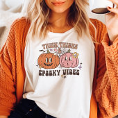 太ももとスプーキーな雰囲気 レトロハロウィン トライブレンドＴシャツ