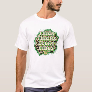 太ももラッキーバイブスシャムロックレプレシャンサンパット Tシャツ