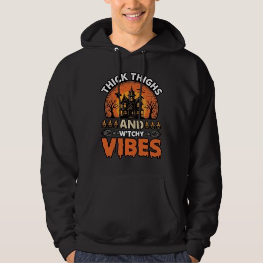 太もも ウィッチーな雰囲気 ハロウィンTシャツ デザイン_1 パーカ (正面)