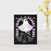 太もも スプーキー ビジュ カワイイ おばけ ハロウィン Tシャツ カード (黄色い花)