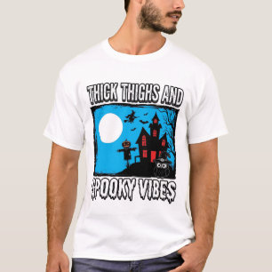 太もも スプーキー ヴァイブス ハロウィン Tシャツ デザイン_1