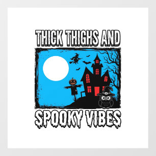太もも スプーキー ヴァイブス ハロウィン Tシャツ デザイン_1 ウィンドウサイン